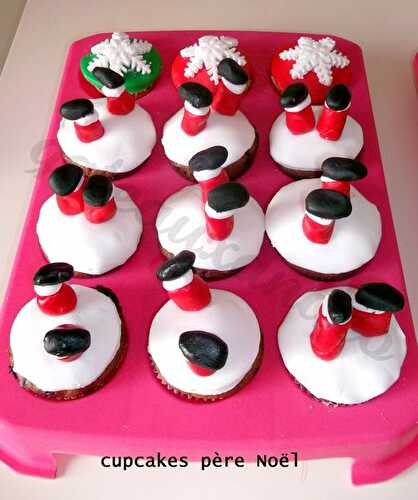 Cupcakes père Noël et étoiles
