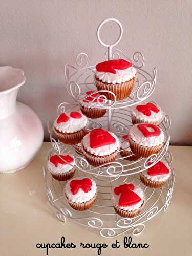 Cupcakes rouge et blanc