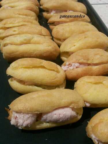 Eclairs salés au jambon/mascarpone