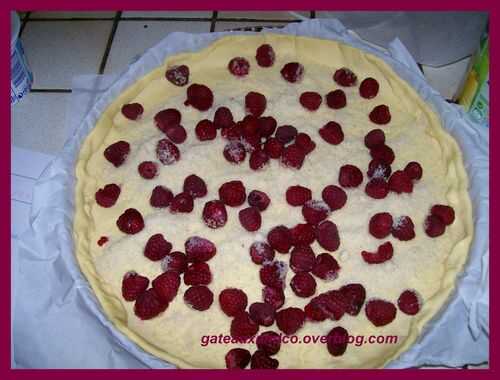 Flan pâtissier aux framboises