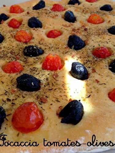 Focaccia tomates-olives