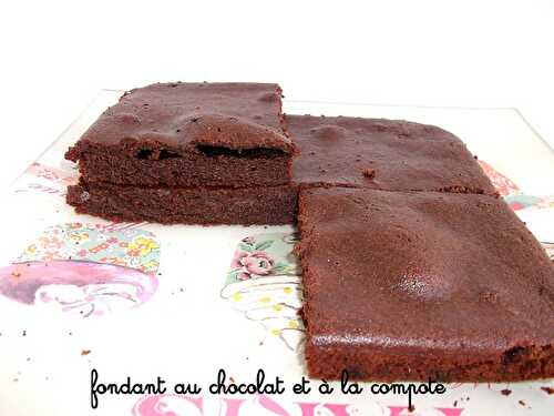 Fondant au chocolat et à la compote de pommes