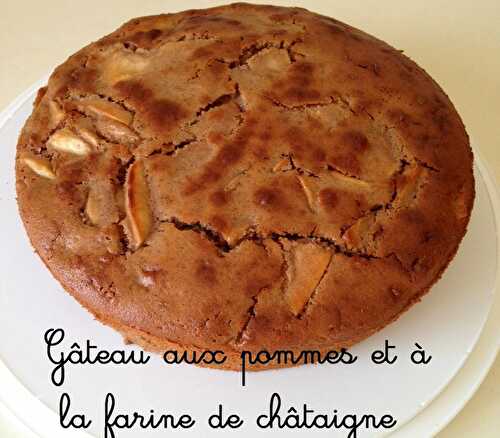 Gâteau aux pommes et à la farine de châtaigne