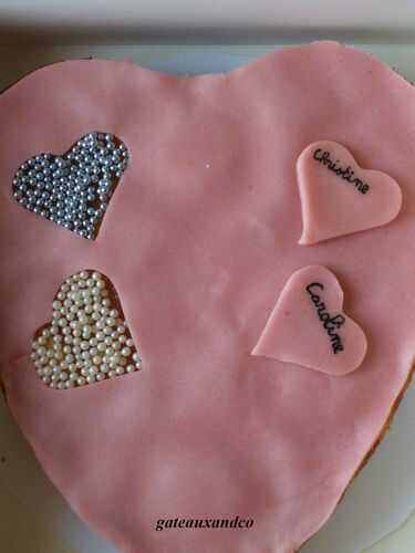 Gâteau coeur rose