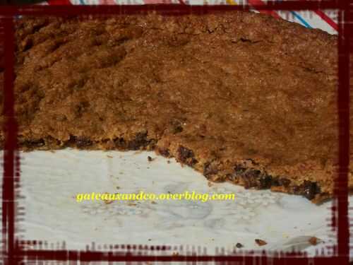 Gâteau cookie aux pépites de chocolat