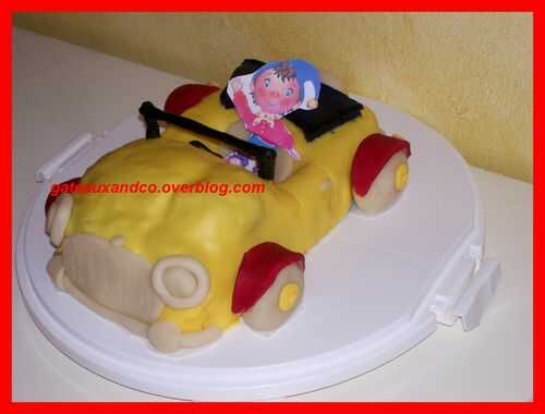 Gâteau la voiture de oui-oui