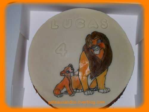 Gâteau Roi Lion pour Luca sans S - Gateauxandco