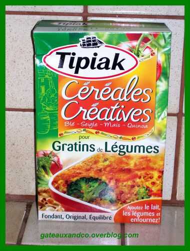 Gratin de céréales créatives et légumes du soleil (recette tipiak)