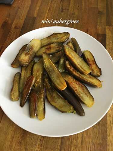 Mini aubergines confites