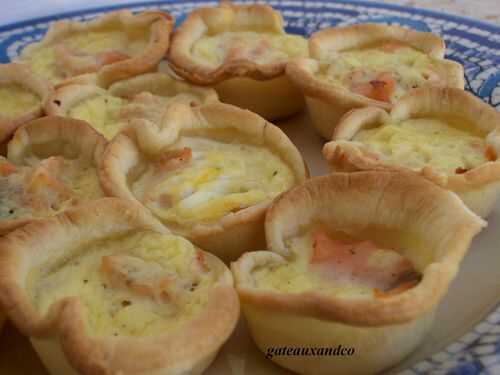 Mini quiches au saumon et au boursin