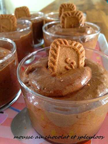 Mousse au chocolat et spéculoos