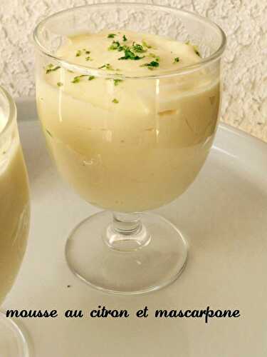 Mousse au citron et mascarpone