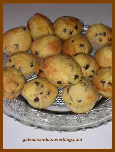 Muffins à l'orange et aux pépites de chocolat