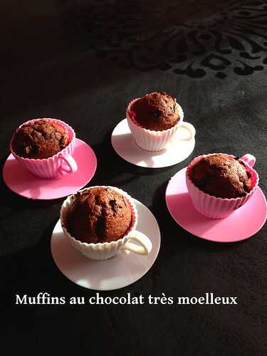 Muffins au chocolat très moelleux