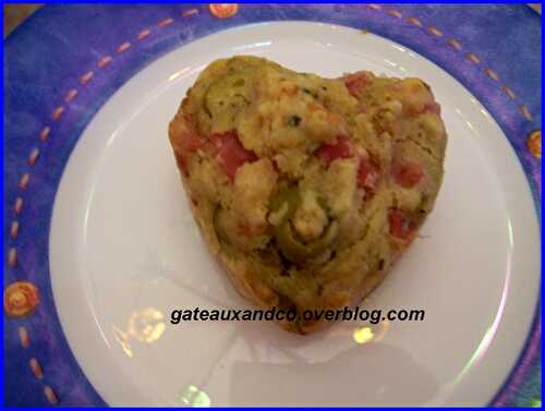 Muffins au jambon et olives vertes - Gateauxandco