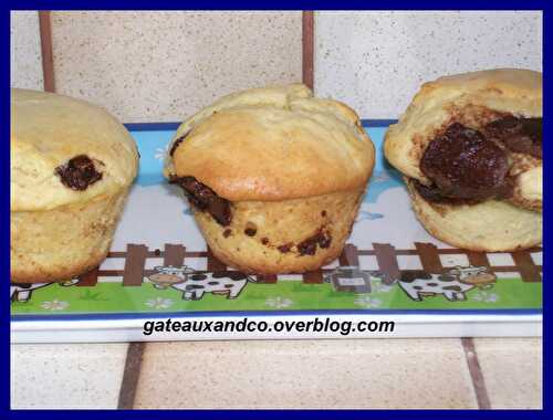 Muffins au nutella - Gateauxandco