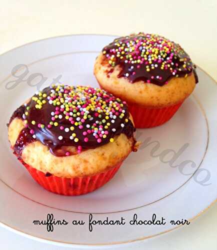 Muffins coeur fondant au chocolat