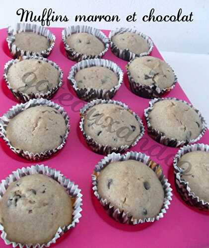 Muffins marron et chocolat