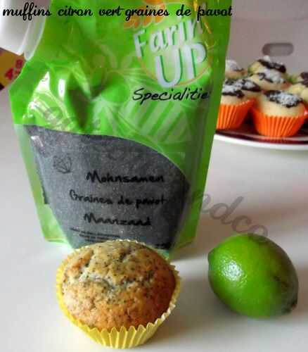 Muffins très moelleux au citron vert et graines de pavot