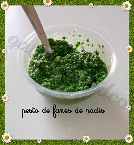 Pesto de fanes de radis