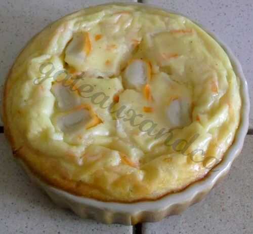 Quiche sans pâte au surimi