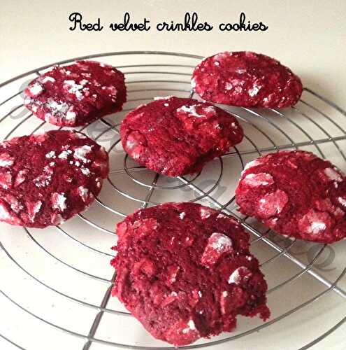 Red velvet crinkles cookies