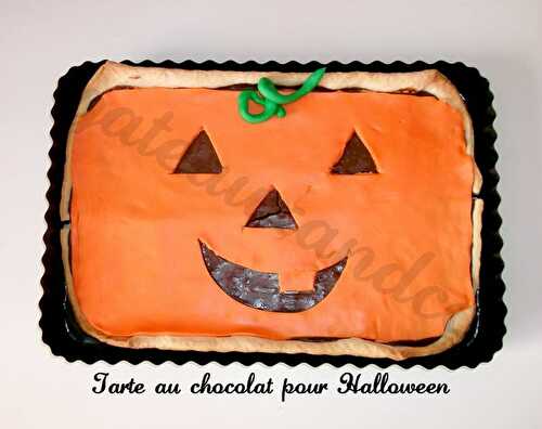 Tarte au chocolat pour Halloween (Halloween pie) - Gateauxandco