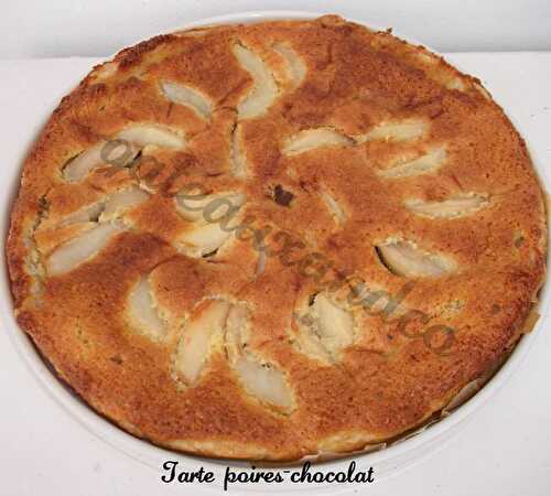 Tarte aux poires et chocolat