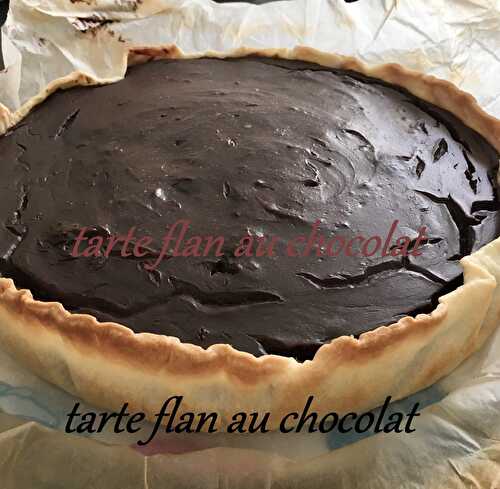 Tarte flan au chocolat