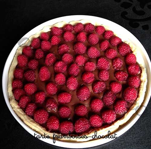 Tarte framboise et chocolat