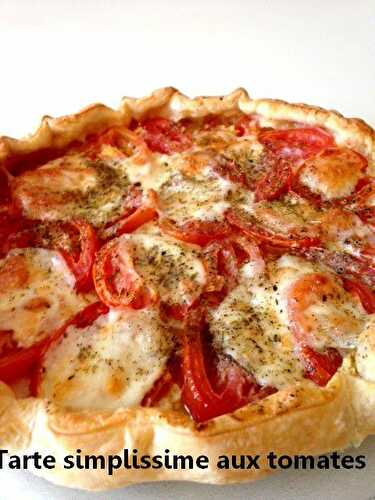 Tarte simplissime aux tomates, mozzarella, moutarde et origan