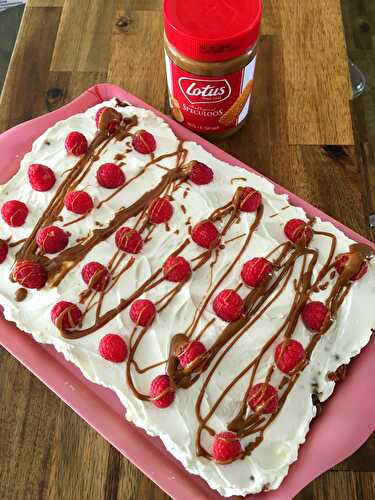 Tarte spéculoos-framboises