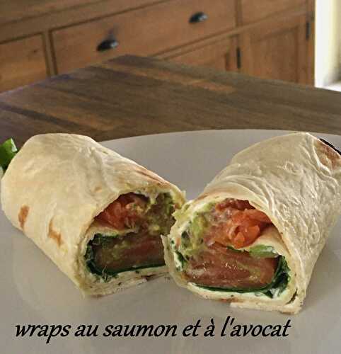 Wraps au saumon et à l'avocat