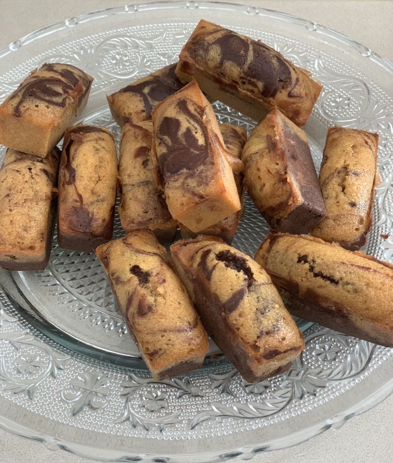 Mini marbrés au chocolat