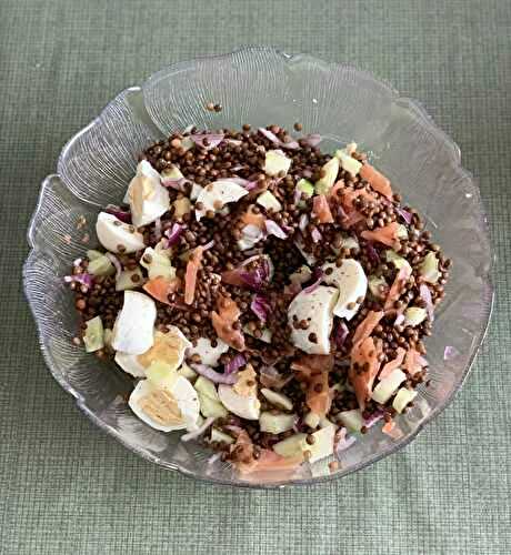 Salade de lentilles au saumon fumé