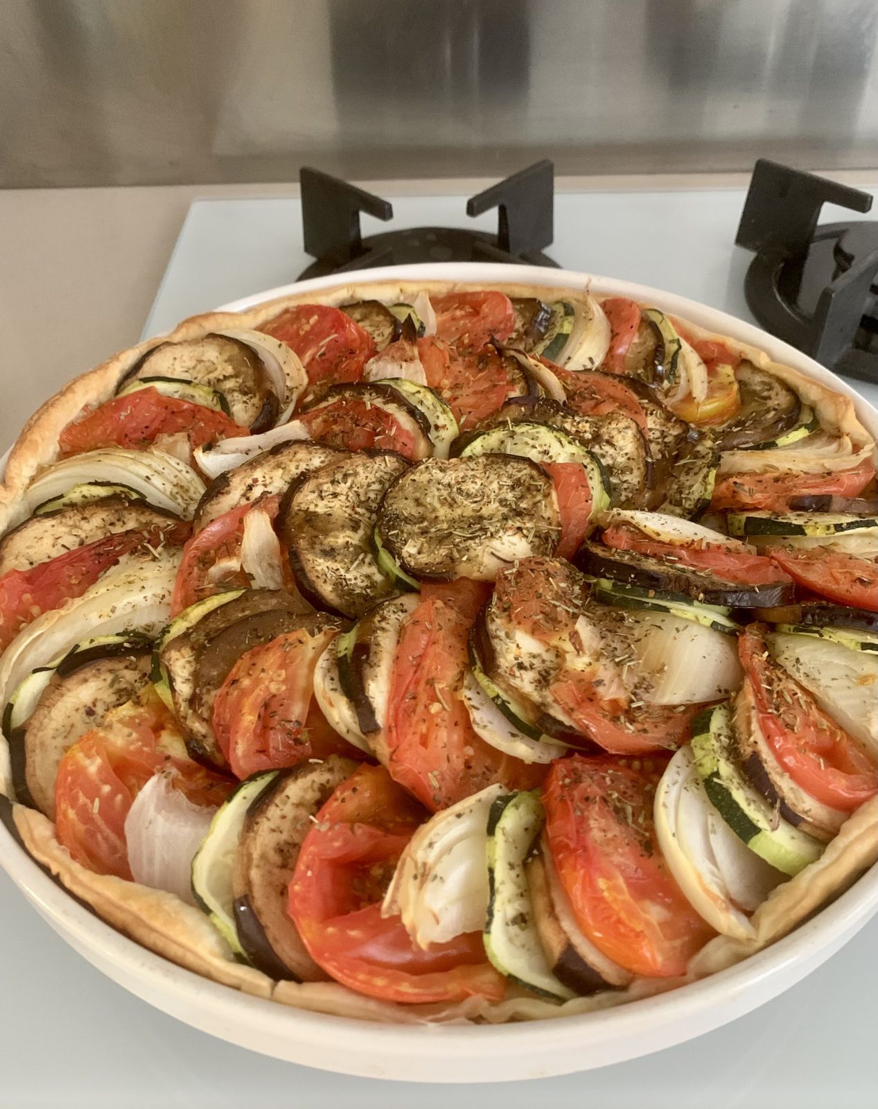 Tarte tian aux légumes d'été