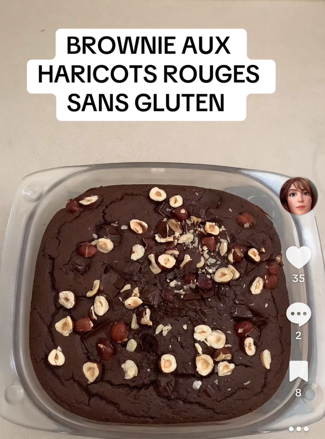 Brownie aux haricots rouges sans gluten