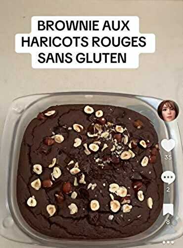 Brownie aux haricots rouges sans gluten