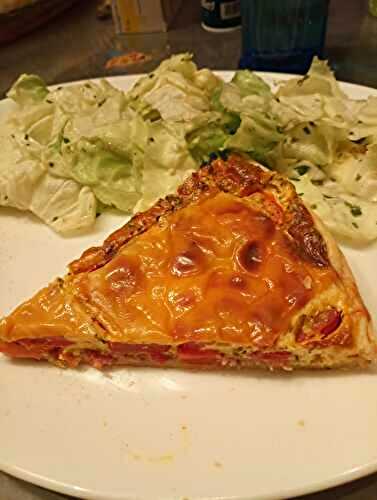 Tarte jambon tomates et fromage pour croques