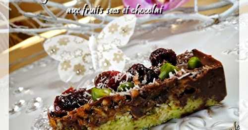 Barres gourmandes aux fruits secs et chocolat