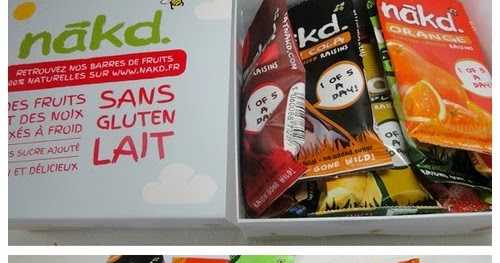 Barres Nakd, sans gluten sans lait