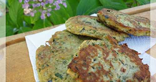 Beignets de courgettes à la farine de pois-chiches et coco