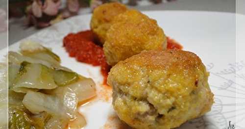 Boulettes de viande aux épices et poêlée d'endives au miel