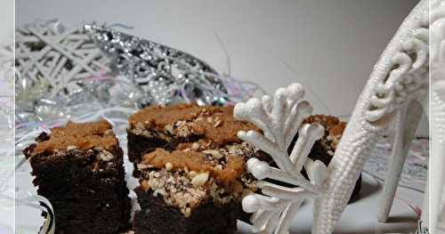 Brownie chocolat, amandes et crème de marrons