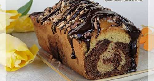 Cake marbré de Pâques praliné et chocolat, sans gluten