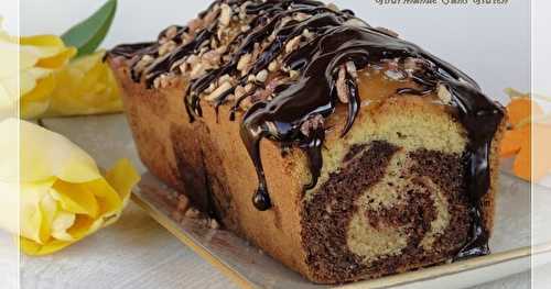 Cake marbré de Pâques praliné et chocolat, sans gluten