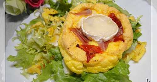 Cloud bread ou pain nuage (pain sans farine) aux tomates confites et chèvre