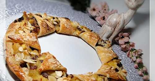 Couronne feuilletée aux pommes façon strudel