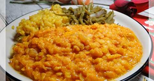 Dahl de lentilles corail au lait de coco