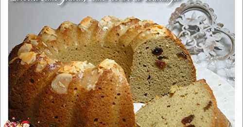 Fausse brioche sans gluten, sans levure de boulanger, aux raisins secs